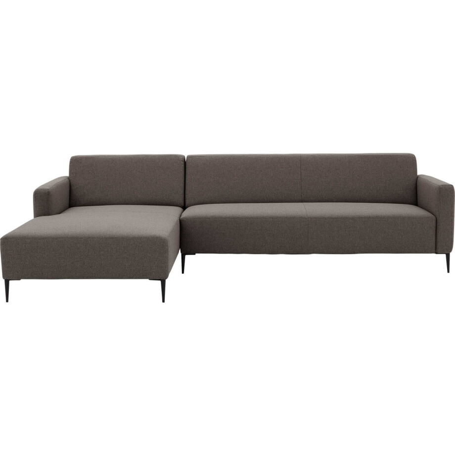 Goossens Bank Key West bruin, stof, 3-zits, modern design afbeelding 1