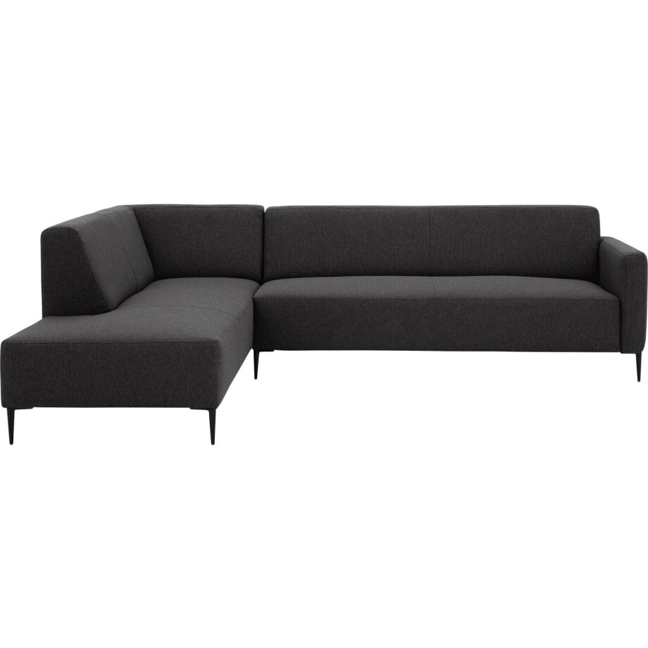 Goossens Bank Key West grijs, stof, 3-zits, modern design met ligelement links afbeelding 1