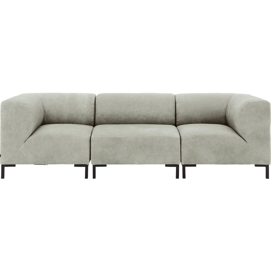 Goossens Excellent Bank Marshall grijs, leer, 1,5-zits, urban industrieel afbeelding 1