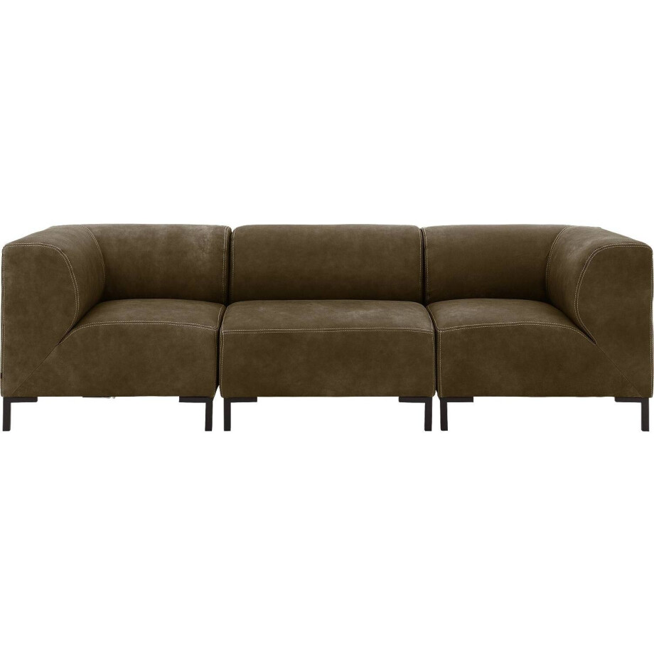 Goossens Excellent Bank Marshall groen, leer, 1,5-zits, urban industrieel Goossens Excellent Bank Marshall groen, leer, 1,5-zits, urban industrieel afbeelding 1