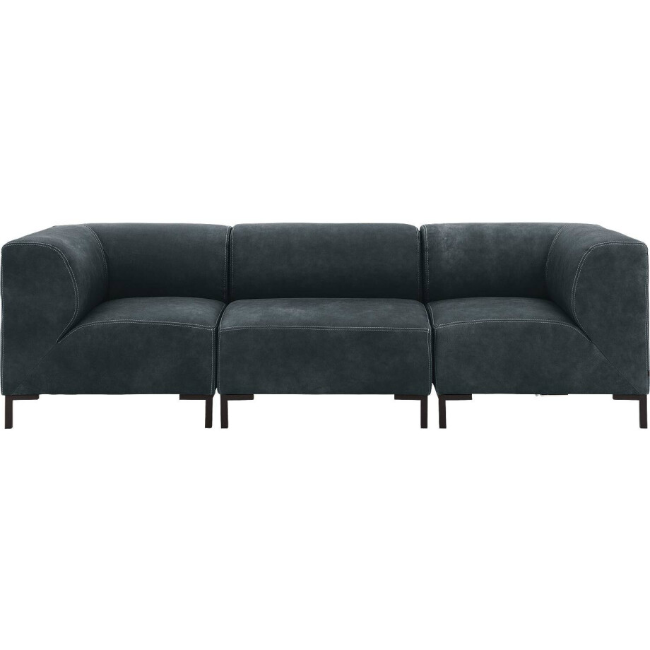 Goossens Excellent Bank Marshall zwart, leer, 1,5-zits, urban industrieel Goossens Excellent Bank Marshall zwart, leer, 1,5-zits, urban industrieel afbeelding 1