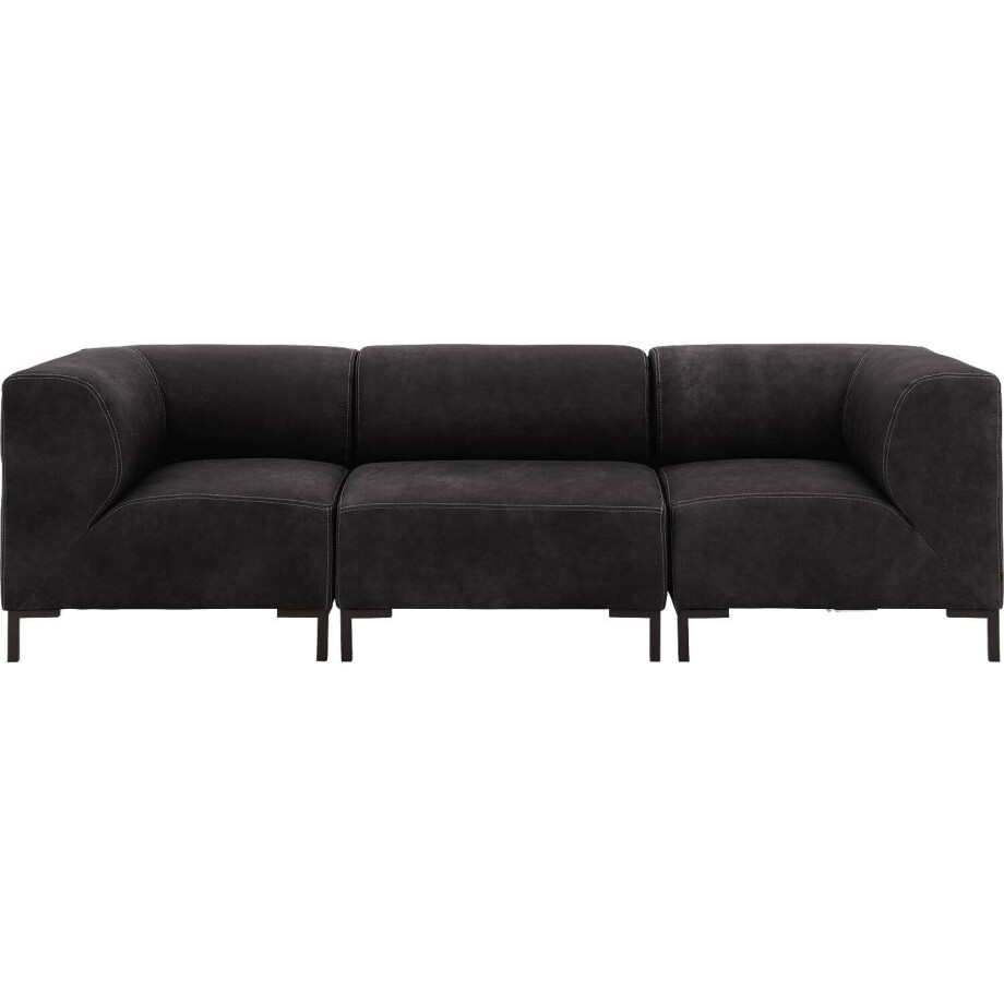 Goossens Excellent Bank Marshall zwart, leer, 1,5-zits, urban industrieel afbeelding 1