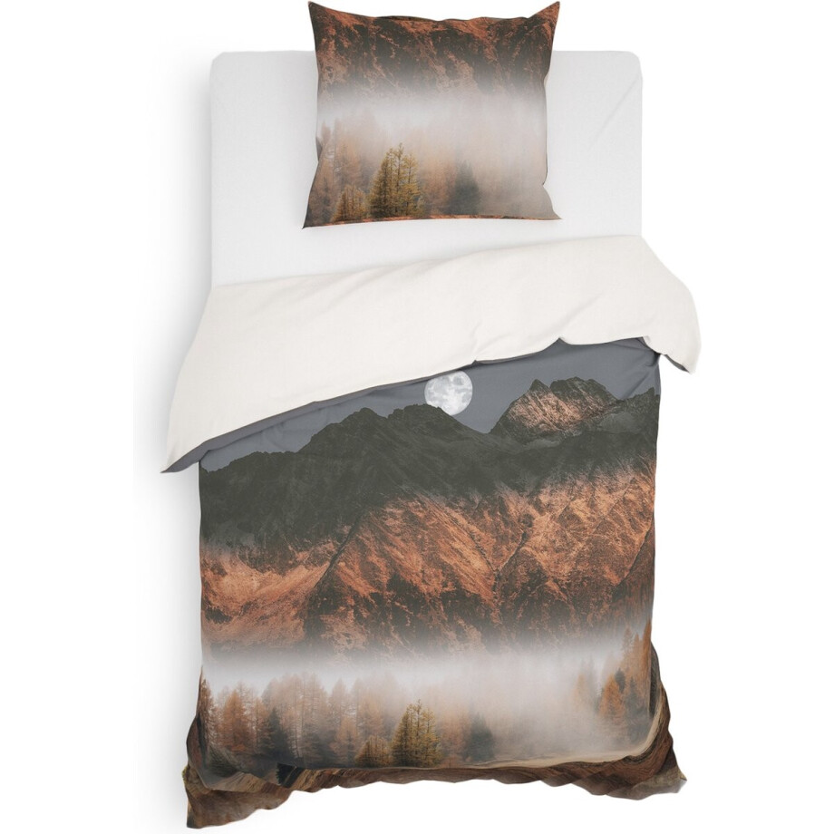 Heckett & Lane Wilsey Dekbedovertrek - Eenpersoons - 140x200/220 cm - Dark Grey afbeelding 1