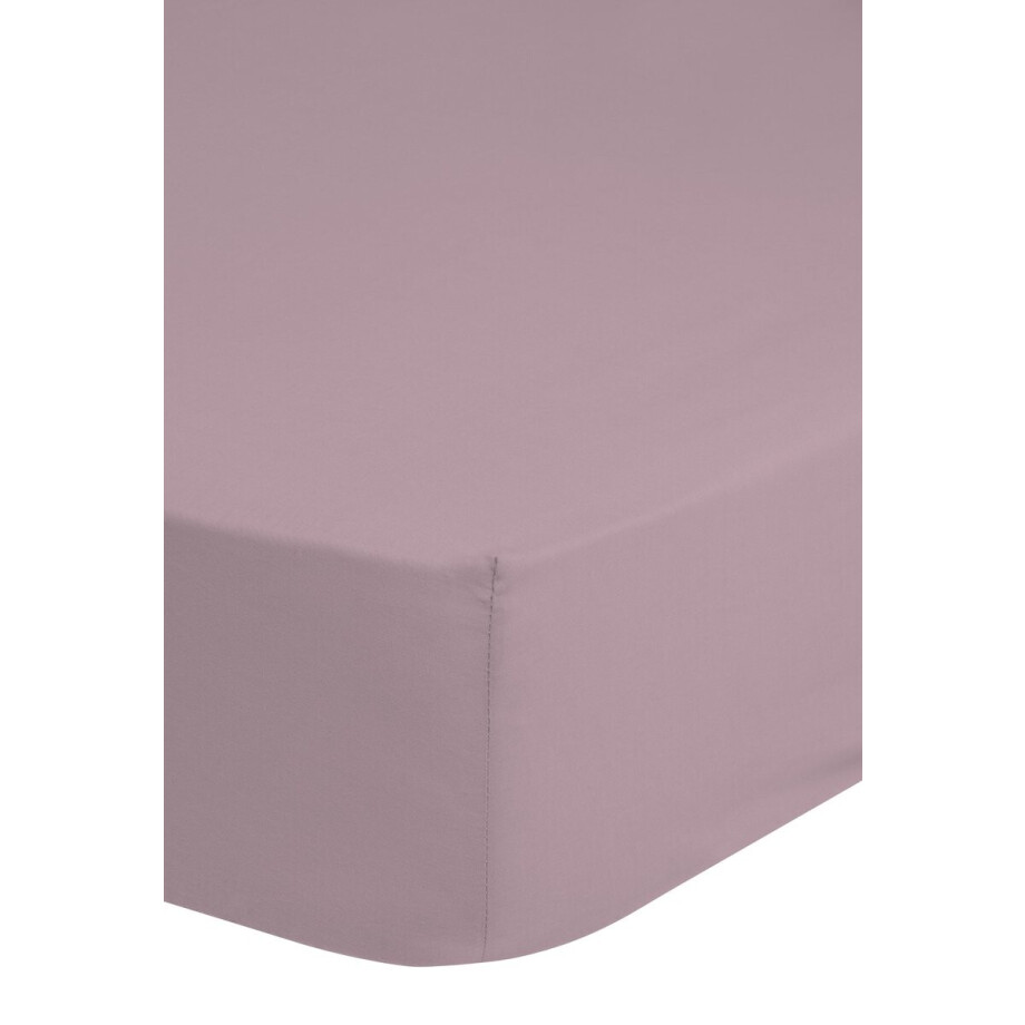 Good Morning hoeslaken effen kleur - 1 persoons 100x200 cm - Zacht roze - 100% Katoen renforce afbeelding 1