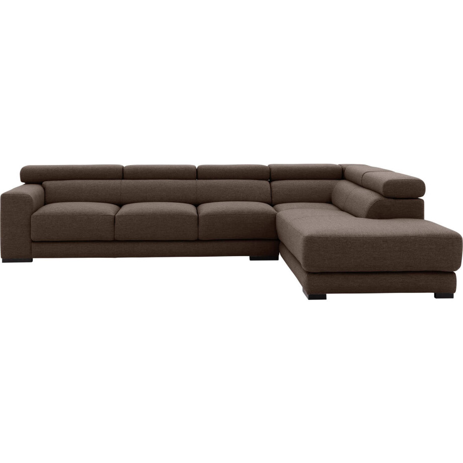 Goossens Bank Nora bruin, stof, 3-zits, stijlvol landelijk met ligelement rechts Goossens Bank Nora bruin, stof, 3-zits, stijlvol landelijk met ligelement rechts afbeelding 1