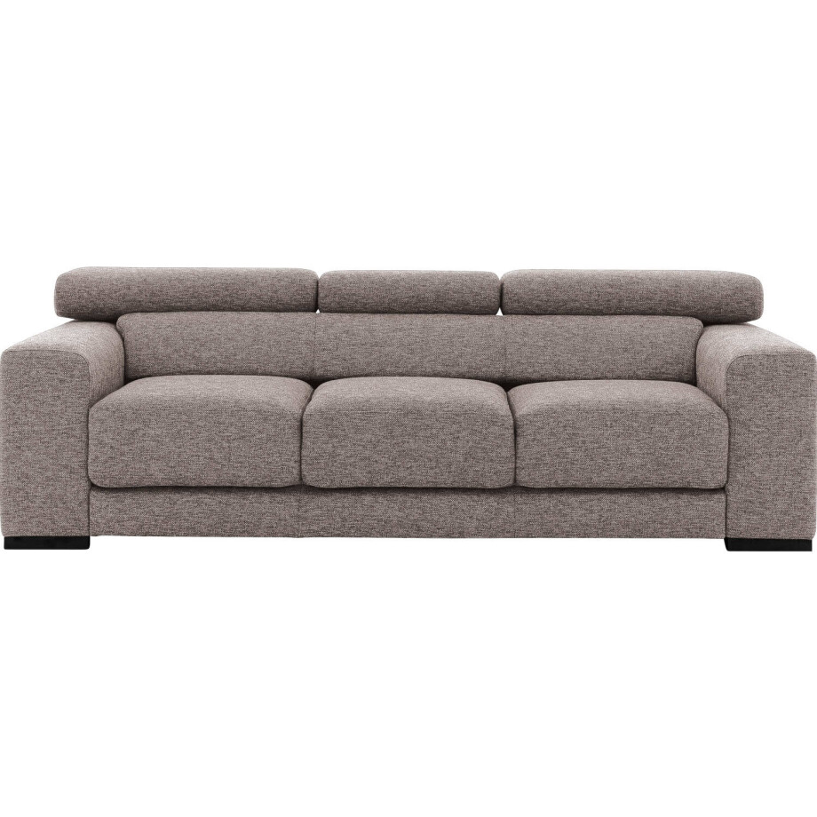 Goossens Bank Nora lichtgrijs, stof, 3-zits, stijlvol landelijk afbeelding 1