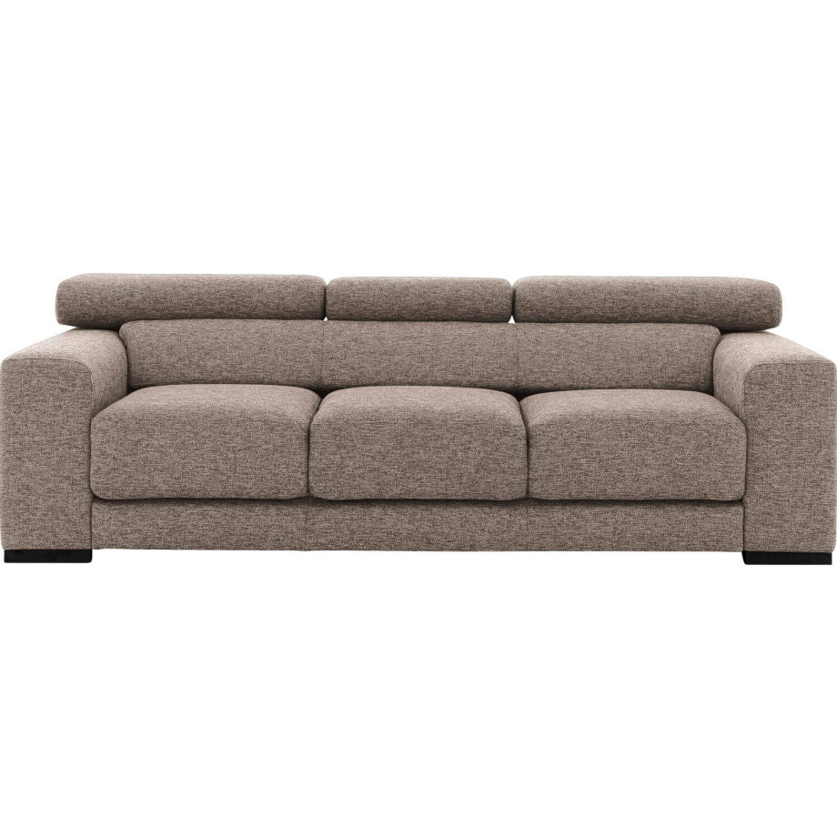 Goossens Bank Nora beige, stof, 3-zits, stijlvol landelijk Goossens Bank Nora beige, stof, 3-zits, stijlvol landelijk afbeelding 1