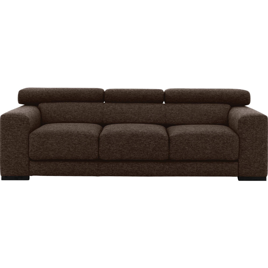 Goossens Bank Nora bruin, stof, 3-zits, stijlvol landelijk Goossens Bank Nora bruin, stof, 3-zits, stijlvol landelijk afbeelding 1