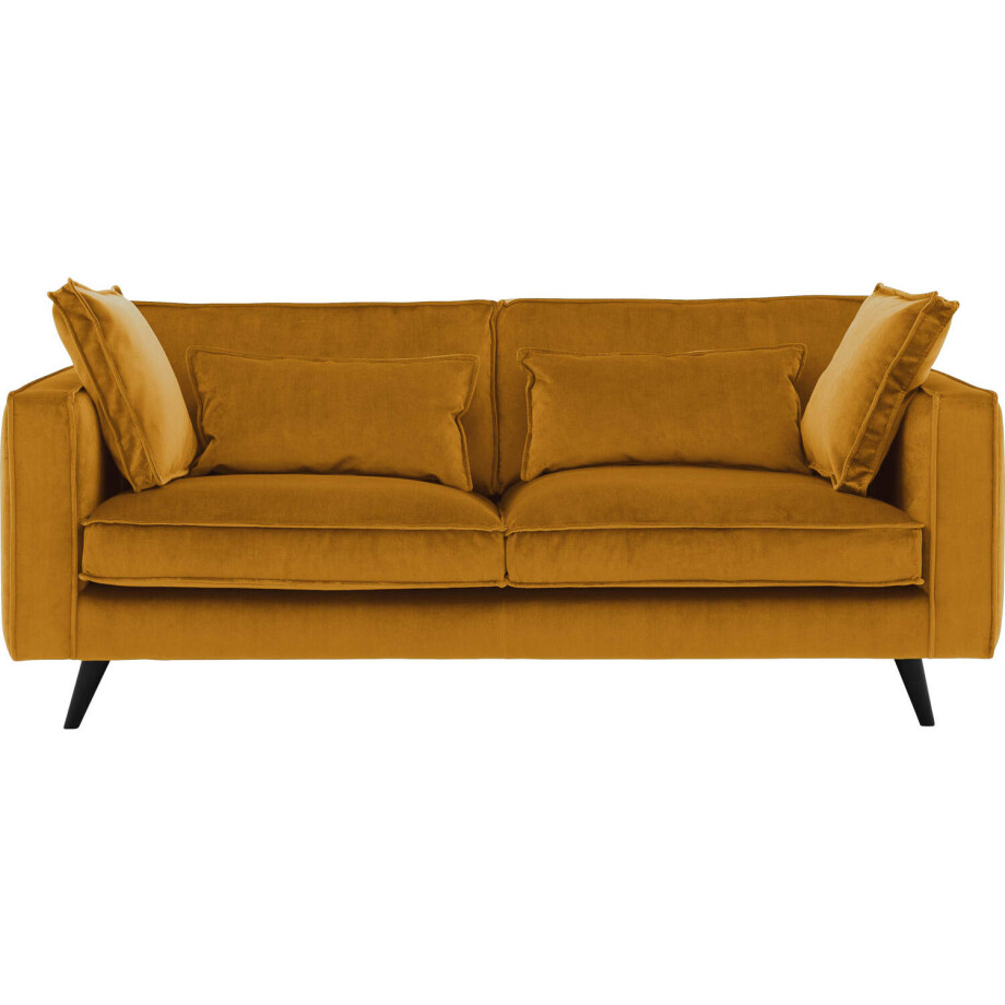 Goossens Bank Suite geel, stof, 3-zits, elegant chic Goossens Bank Suite geel, stof, 3-zits, elegant chic afbeelding 1
