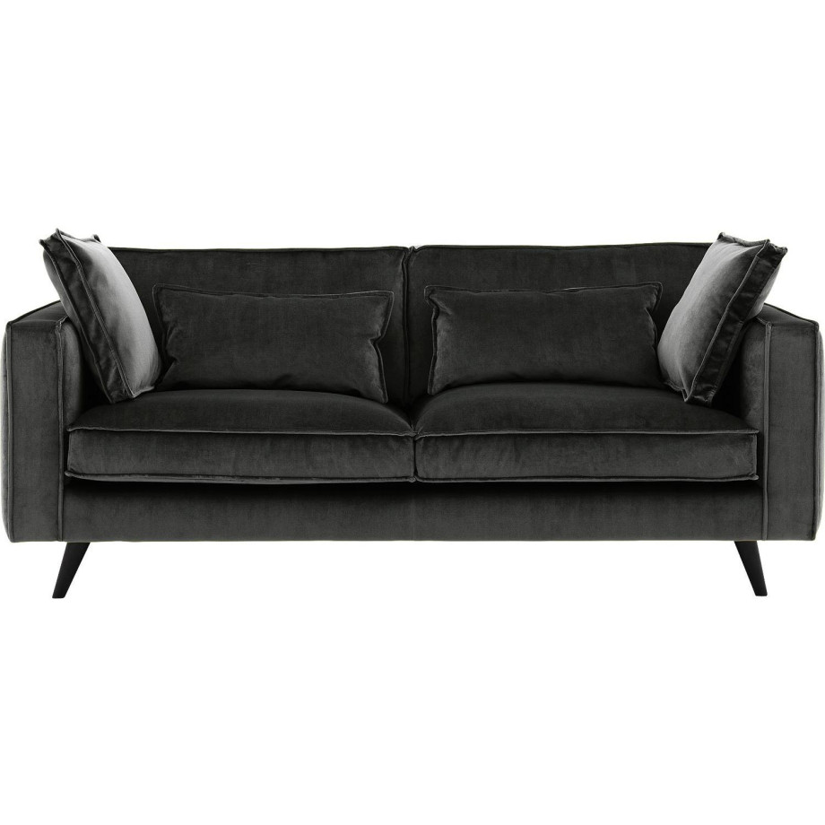 Goossens Bank Suite zwart, stof, 3-zits, elegant chic afbeelding 1