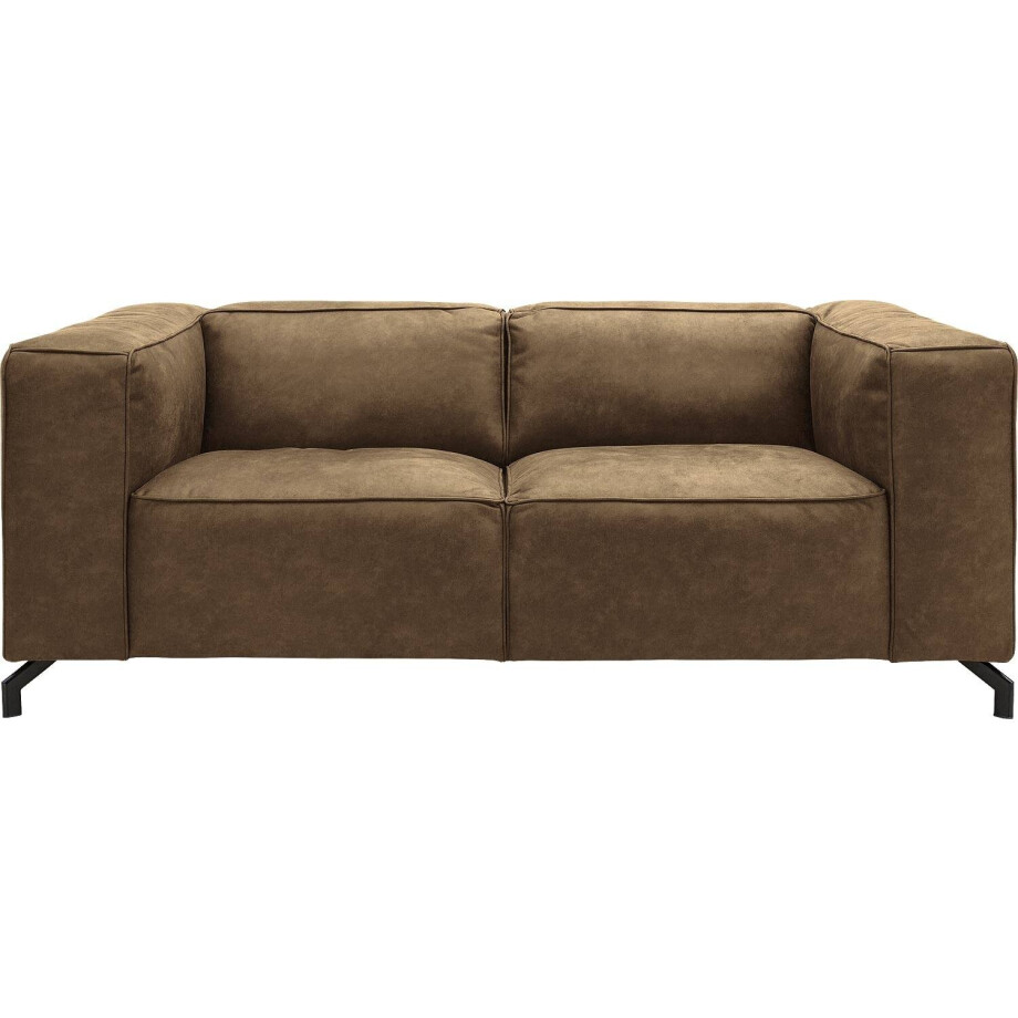 Goossens Bank Calvin groen, micro leer, 2-zits, modern design Goossens Bank Calvin groen, micro leer, 2-zits, modern design afbeelding 1