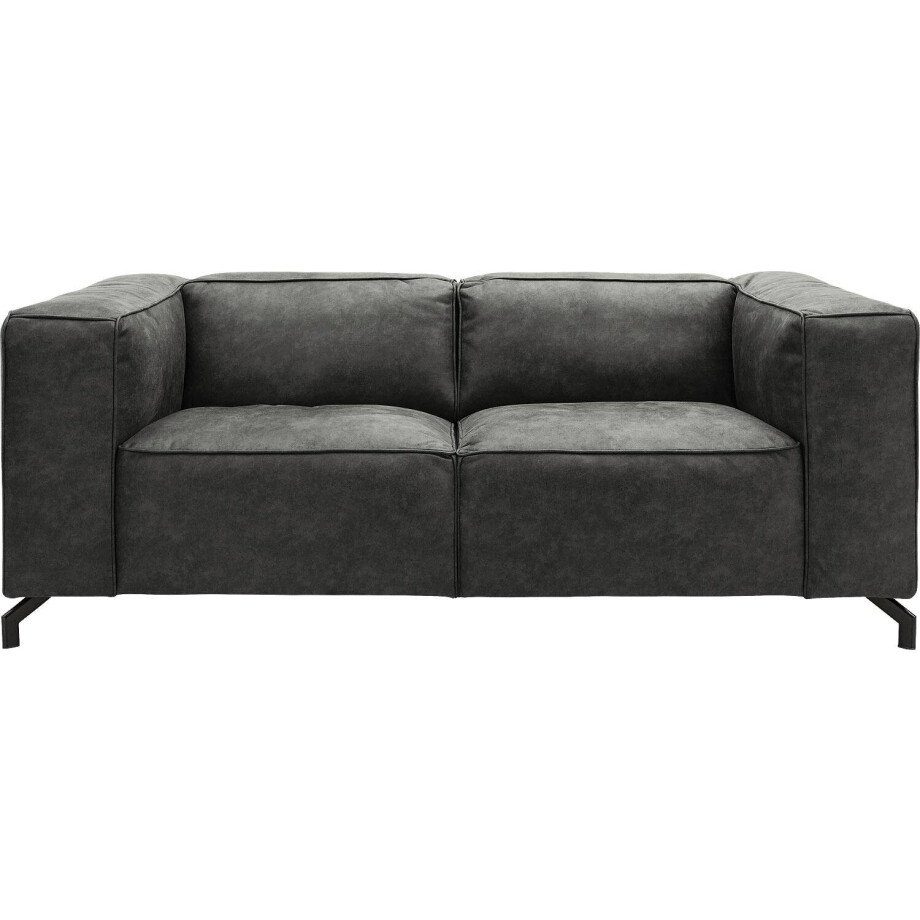 Goossens Bank Calvin grijs, micro leer, 2-zits, modern design afbeelding 1