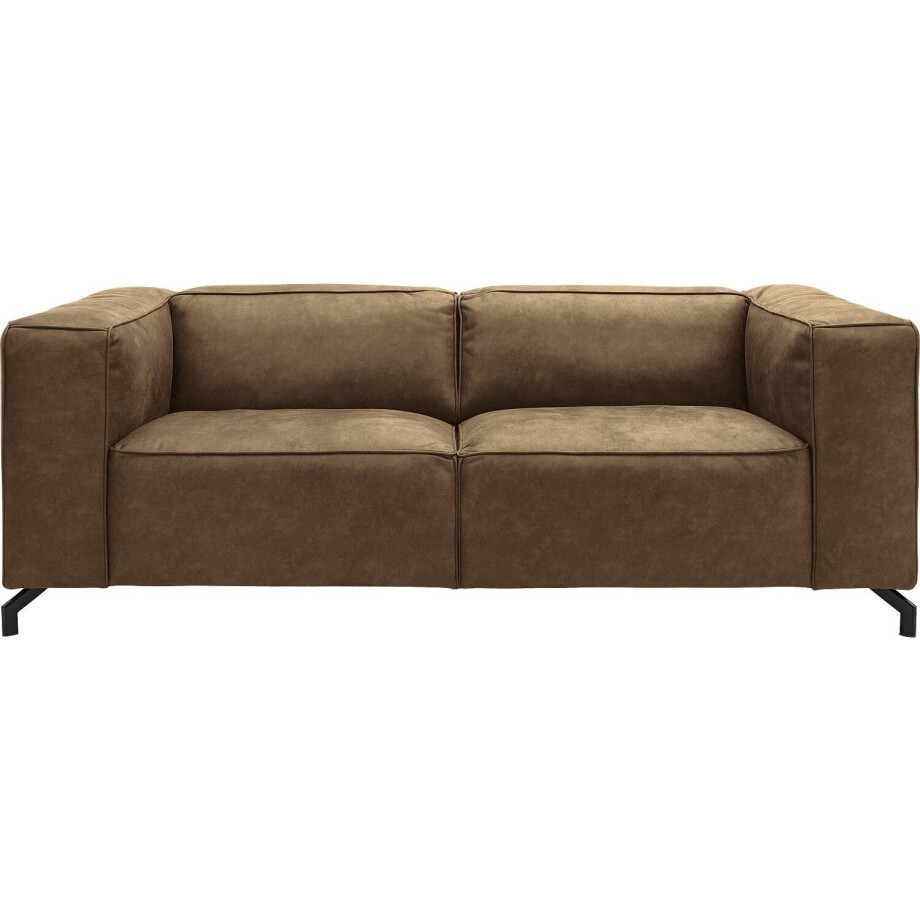 Goossens Bank Calvin groen, micro leer, 2,5-zits, modern design afbeelding 1