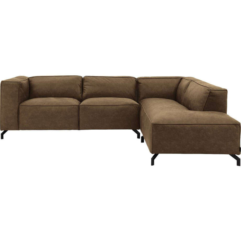 Goossens Bank Calvin antraciet, micro leer, 2,5-zits, modern design met ligelement rechts Goossens Bank Calvin antraciet, micro leer, 2,5-zits, modern design met ligelement rechts afbeelding 1