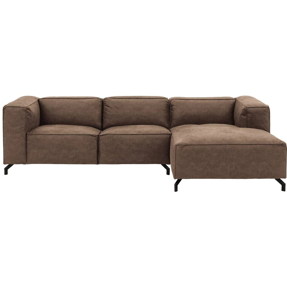 Goossens Bank Calvin bruin, micro leer, 2,5-zits, modern design Goossens Bank Calvin bruin, micro leer, 2,5-zits, modern design afbeelding 1