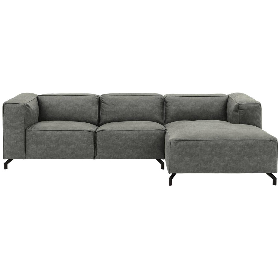 Goossens Bank Calvin grijs, micro leer, 2,5-zits, modern design Goossens Bank Calvin grijs, micro leer, 2,5-zits, modern design afbeelding 1