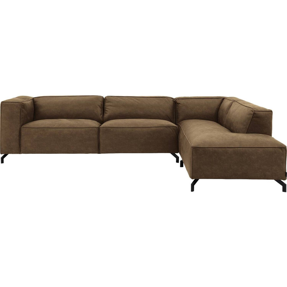 Goossens Bank Calvin groen, micro leer, 3,5-zits, modern design met ligelement rechts Goossens Bank Calvin groen, micro leer, 3,5-zits, modern design met ligelement rechts afbeelding 1