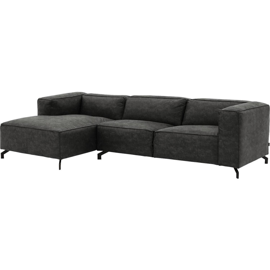 Goossens Bank Calvin grijs, micro leer, 3-zits, modern design afbeelding 1