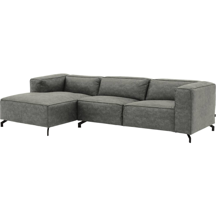 Goossens Bank Calvin grijs, micro leer, 3-zits, modern design Goossens Bank Calvin grijs, micro leer, 3-zits, modern design afbeelding 1