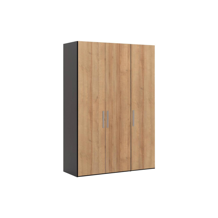 Goossens Kledingkast Easy Storage Ddk, Kledingkast 153 cm breed, 220 cm hoog, 3x draaideur Goossens Kledingkast Easy Storage Ddk, Kledingkast 153 cm breed, 220 cm hoog, 3x draaideur afbeelding 1
