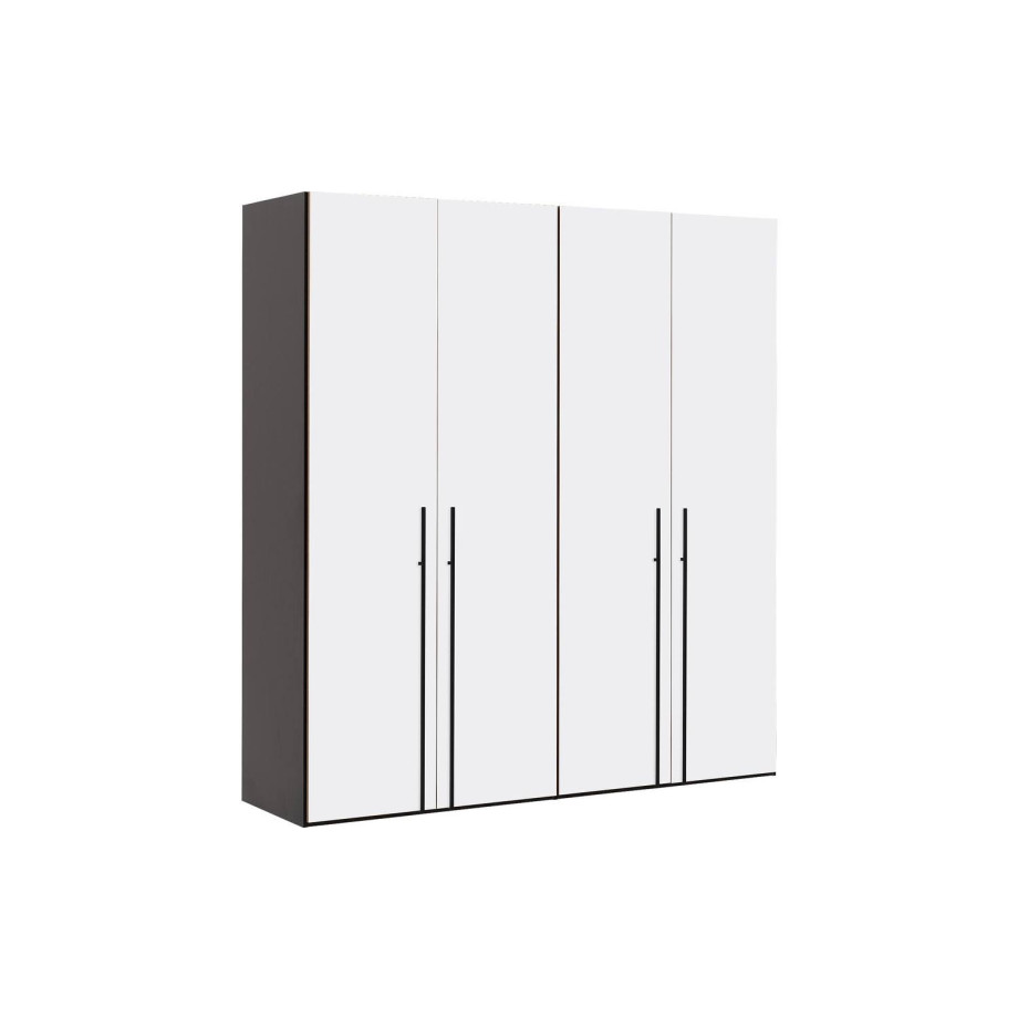 Goossens Kledingkast Easy Storage Ddk, Kledingkast 203 cm breed, 220 cm hoog, 4x glas draaideur afbeelding 1