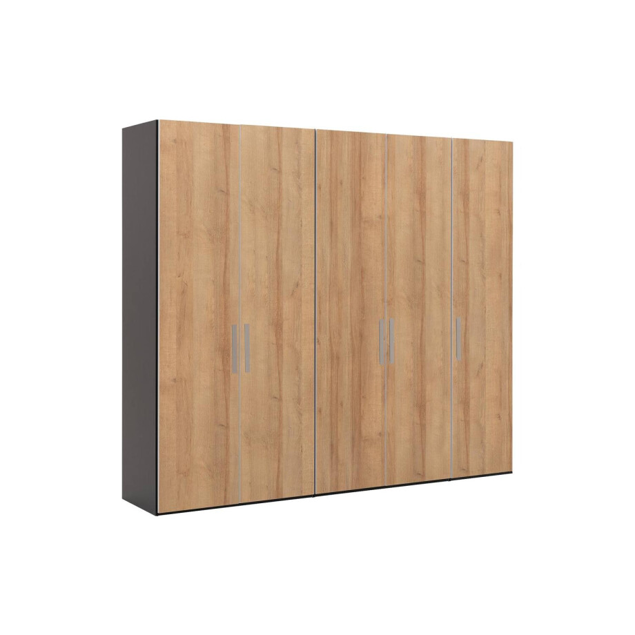 Goossens Kledingkast Easy Storage Ddk, Kledingkast 253 cm breed, 220 cm hoog, 5x draaideur Goossens Kledingkast Easy Storage Ddk, Kledingkast 253 cm breed, 220 cm hoog, 5x draaideur afbeelding 1