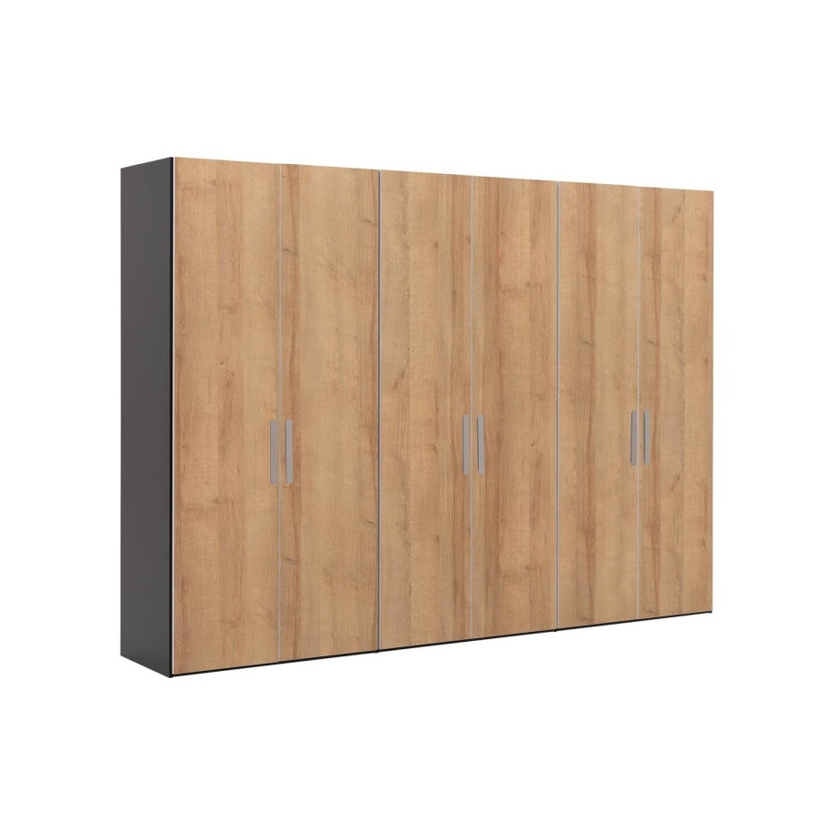 Goossens Kledingkast Easy Storage Ddk, Kledingkast 304 cm breed, 220 cm hoog, 6x draaideur afbeelding 1