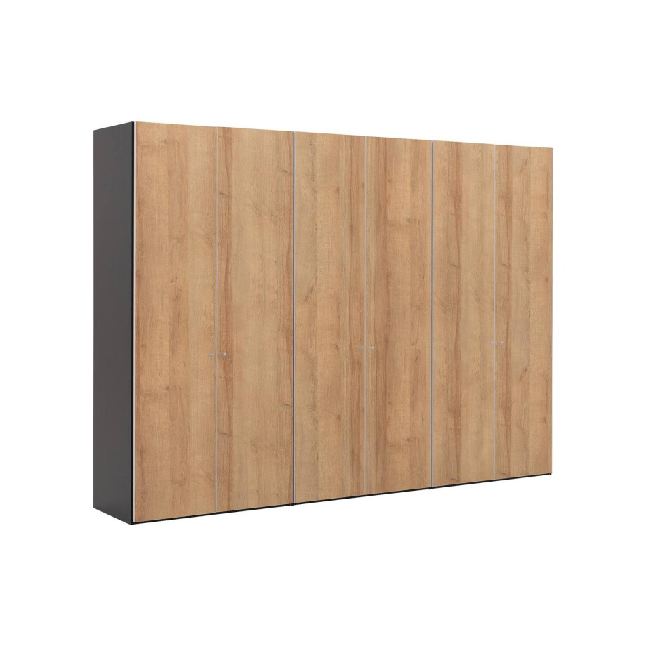 Goossens Kledingkast Easy Storage Ddk, Kledingkast 304 cm breed, 220 cm hoog, 6x draaideur afbeelding 1