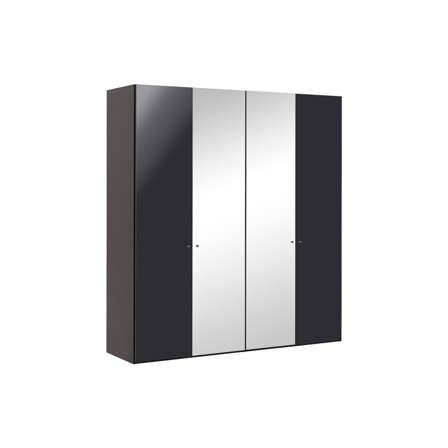 Goossens Kledingkast Easy Storage Ddk, Kledingkast 203 cm breed, 220 cm hoog, 2x draaideur en 2x spiegel draaideur midden Goossens Kledingkast Easy Storage Ddk, Kledingkast 203 cm breed, 220 cm hoog, 2x draaideur en 2x spiegel draaideur midden afbeelding 1