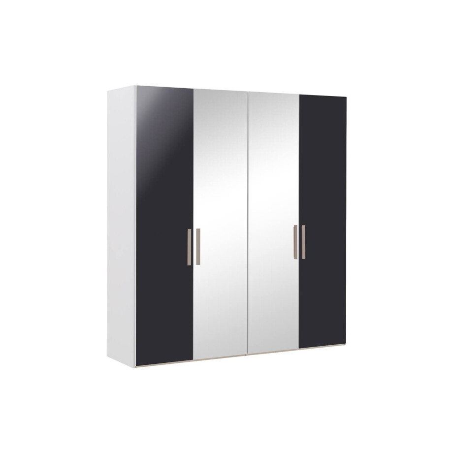 Goossens Kledingkast Easy Storage Ddk, Kledingkast 203 cm breed, 220 cm hoog, 2x draaideur en 2x spiegel draaideur midden Goossens Kledingkast Easy Storage Ddk, Kledingkast 203 cm breed, 220 cm hoog, 2x draaideur en 2x spiegel draaideur midden afbeelding 1