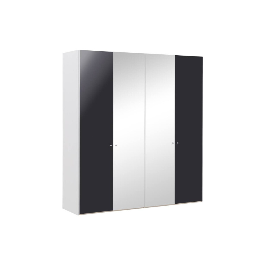 Goossens Kledingkast Easy Storage Ddk, Kledingkast 203 cm breed, 220 cm hoog, 2x draaideur en 2x spiegel draaideur midden Goossens Kledingkast Easy Storage Ddk, Kledingkast 203 cm breed, 220 cm hoog, 2x draaideur en 2x spiegel draaideur midden afbeelding 1