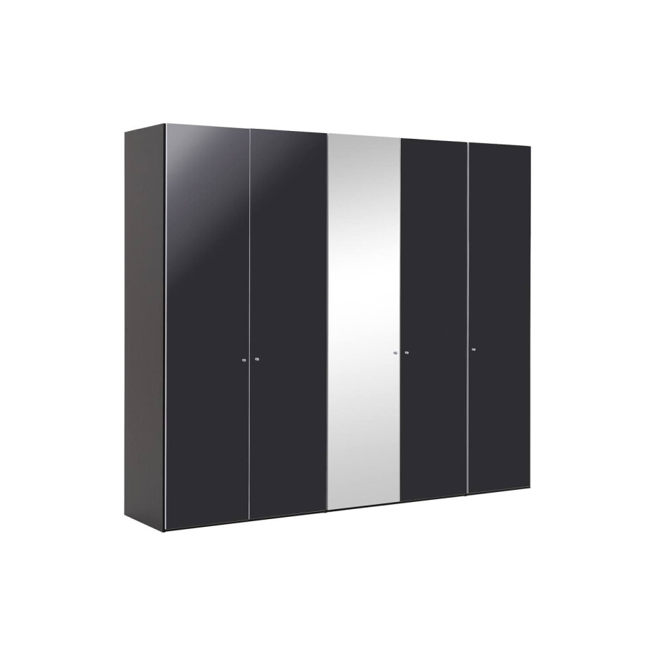 Goossens Kledingkast Easy Storage Ddk, Kledingkast 253 cm breed, 220 cm hoog, 4x draaideur en 1x spiegel draaideur midden Goossens Kledingkast Easy Storage Ddk, Kledingkast 253 cm breed, 220 cm hoog, 4x draaideur en 1x spiegel draaideur midden afbeelding 1