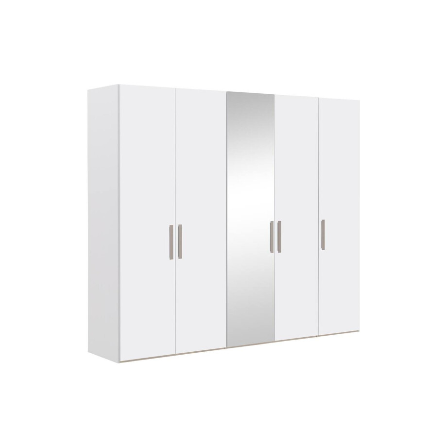 Goossens Kledingkast Easy Storage Ddk, Kledingkast 253 cm breed, 220 cm hoog, 4x draaideur en 1x spiegel draaideur midden Goossens Kledingkast Easy Storage Ddk, Kledingkast 253 cm breed, 220 cm hoog, 4x draaideur en 1x spiegel draaideur midden afbeelding 1