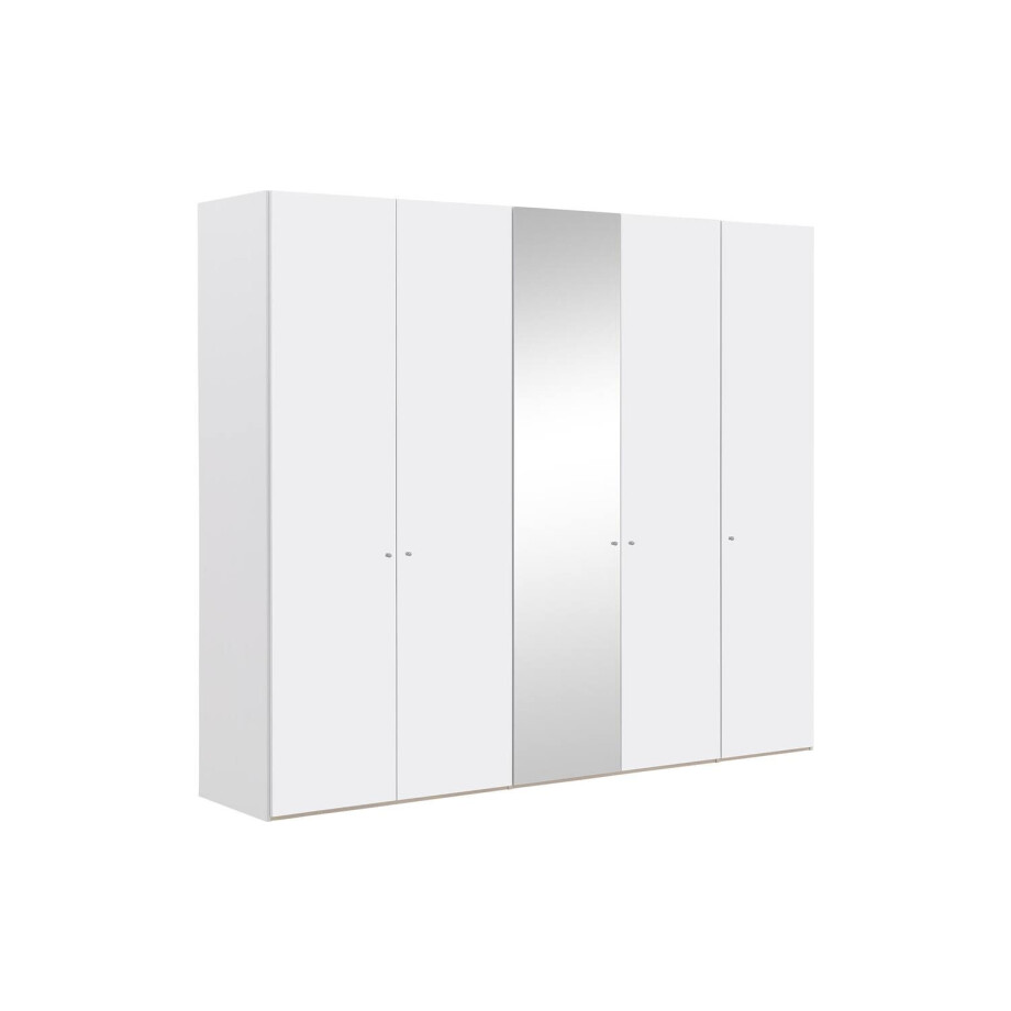 Goossens Kledingkast Easy Storage Ddk, Kledingkast 253 cm breed, 220 cm hoog, 4x draaideur en 1x spiegel draaideur midden Goossens Kledingkast Easy Storage Ddk, Kledingkast 253 cm breed, 220 cm hoog, 4x draaideur en 1x spiegel draaideur midden afbeelding 1