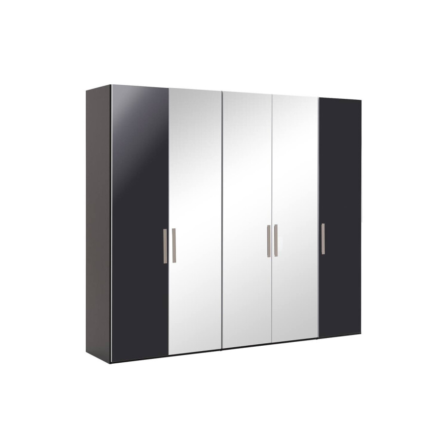 Goossens Kledingkast Easy Storage Ddk, Kledingkast 253 cm breed, 220 cm hoog, 2x draaideur en 3x spiegel draaideur midden Goossens Kledingkast Easy Storage Ddk, Kledingkast 253 cm breed, 220 cm hoog, 2x draaideur en 3x spiegel draaideur midden afbeelding 1