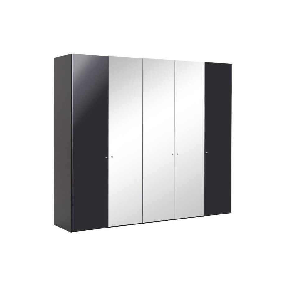 Goossens Kledingkast Easy Storage Ddk, Kledingkast 253 cm breed, 220 cm hoog, 2x draaideur en 3x spiegel draaideur midden Goossens Kledingkast Easy Storage Ddk, Kledingkast 253 cm breed, 220 cm hoog, 2x draaideur en 3x spiegel draaideur midden afbeelding 1