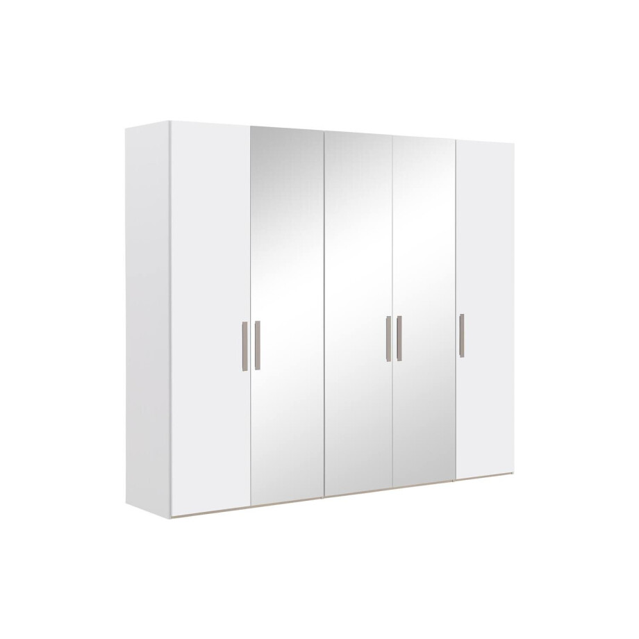 Goossens Kledingkast Easy Storage Ddk, Kledingkast 253 cm breed, 220 cm hoog, 2x draaideur en 3x spiegel draaideur midden Goossens Kledingkast Easy Storage Ddk, Kledingkast 253 cm breed, 220 cm hoog, 2x draaideur en 3x spiegel draaideur midden afbeelding 1