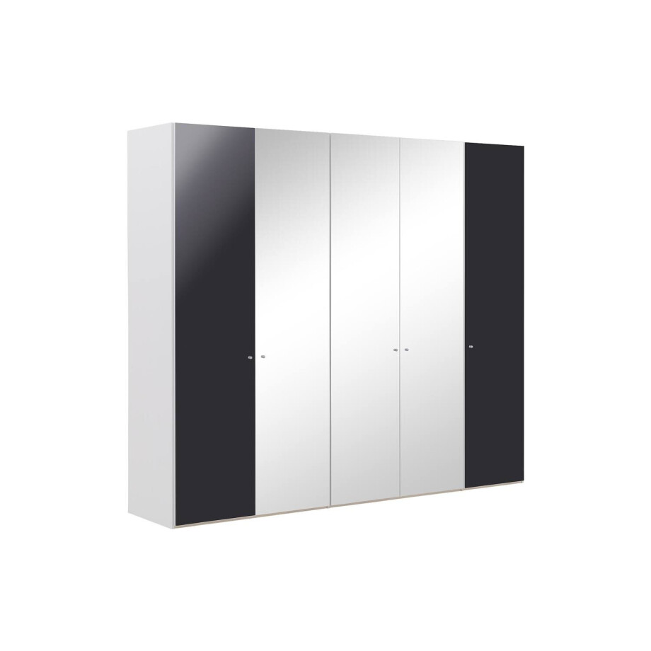 Goossens Kledingkast Easy Storage Ddk, Kledingkast 253 cm breed, 220 cm hoog, 2x draaideur en 3x spiegel draaideur midden Goossens Kledingkast Easy Storage Ddk, Kledingkast 253 cm breed, 220 cm hoog, 2x draaideur en 3x spiegel draaideur midden afbeelding 1
