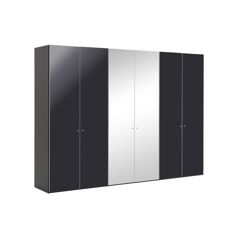Goossens Kledingkast Easy Storage Ddk, Kledingkast 304 cm breed, 220 cm hoog, 4x draaideur en 2x spiegel draaideur midden Goossens Kledingkast Easy Storage Ddk, Kledingkast 304 cm breed, 220 cm hoog, 4x draaideur en 2x spiegel draaideur midden afbeelding 1