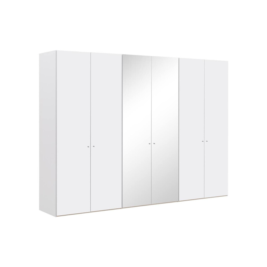 Goossens Kledingkast Easy Storage Ddk, Kledingkast 304 cm breed, 220 cm hoog, 4x draaideur en 2x spiegel draaideur midden Goossens Kledingkast Easy Storage Ddk, Kledingkast 304 cm breed, 220 cm hoog, 4x draaideur en 2x spiegel draaideur midden afbeelding 1