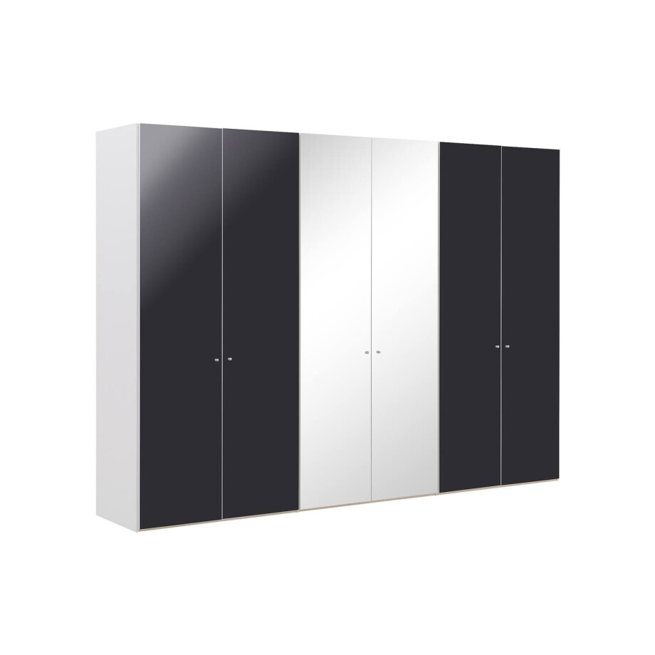 Goossens Kledingkast Easy Storage Ddk, Kledingkast 304 cm breed, 220 cm hoog, 4x draaideur en 2x spiegel draaideur midden Goossens Kledingkast Easy Storage Ddk, Kledingkast 304 cm breed, 220 cm hoog, 4x draaideur en 2x spiegel draaideur midden afbeelding 1