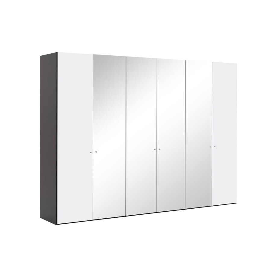 Goossens Kledingkast Easy Storage Ddk, Kledingkast 304 cm breed, 220 cm hoog, 2x draaideur en 4x spiegel draaideur midden Goossens Kledingkast Easy Storage Ddk, Kledingkast 304 cm breed, 220 cm hoog, 2x draaideur en 4x spiegel draaideur midden afbeelding 1