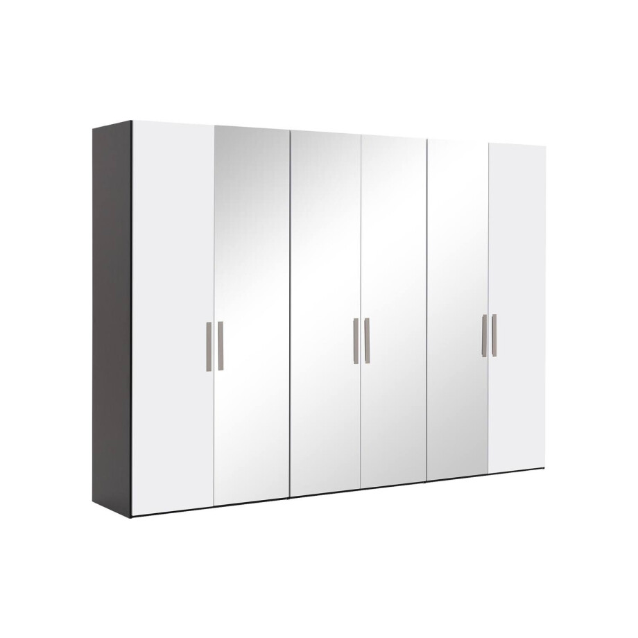 Goossens Kledingkast Easy Storage Ddk, Kledingkast 304 cm breed, 220 cm hoog, 2x draaideur en 4x spiegel draaideur midden Goossens Kledingkast Easy Storage Ddk, Kledingkast 304 cm breed, 220 cm hoog, 2x draaideur en 4x spiegel draaideur midden afbeelding 1
