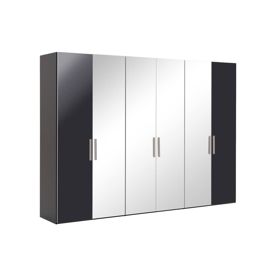 Goossens Kledingkast Easy Storage Ddk, Kledingkast 304 cm breed, 220 cm hoog, 2x draaideur en 4x spiegel draaideur midden Goossens Kledingkast Easy Storage Ddk, Kledingkast 304 cm breed, 220 cm hoog, 2x draaideur en 4x spiegel draaideur midden afbeelding 1