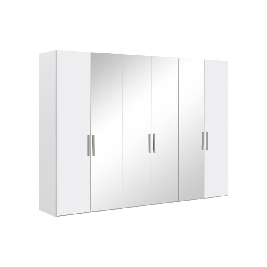 Goossens Kledingkast Easy Storage Ddk, Kledingkast 304 cm breed, 220 cm hoog, 2x draaideur en 4x spiegel draaideur midden Goossens Kledingkast Easy Storage Ddk, Kledingkast 304 cm breed, 220 cm hoog, 2x draaideur en 4x spiegel draaideur midden afbeelding 1