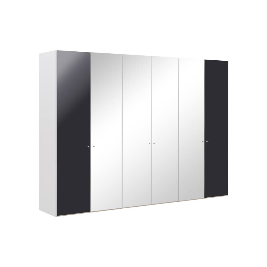 Goossens Kledingkast Easy Storage Ddk, Kledingkast 304 cm breed, 220 cm hoog, 2x draaideur en 4x spiegel draaideur midden Goossens Kledingkast Easy Storage Ddk, Kledingkast 304 cm breed, 220 cm hoog, 2x draaideur en 4x spiegel draaideur midden afbeelding 1