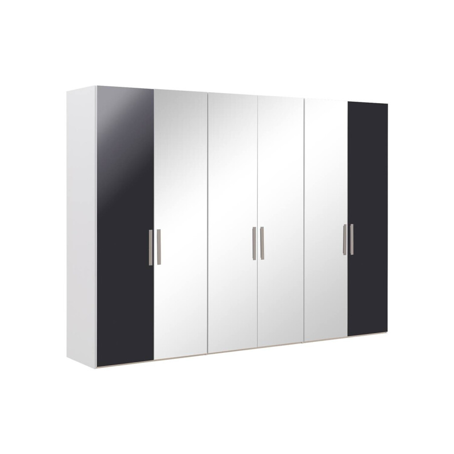 Goossens Kledingkast Easy Storage Ddk, Kledingkast 304 cm breed, 220 cm hoog, 2x draaideur en 4x spiegel draaideur midden Goossens Kledingkast Easy Storage Ddk, Kledingkast 304 cm breed, 220 cm hoog, 2x draaideur en 4x spiegel draaideur midden afbeelding 1