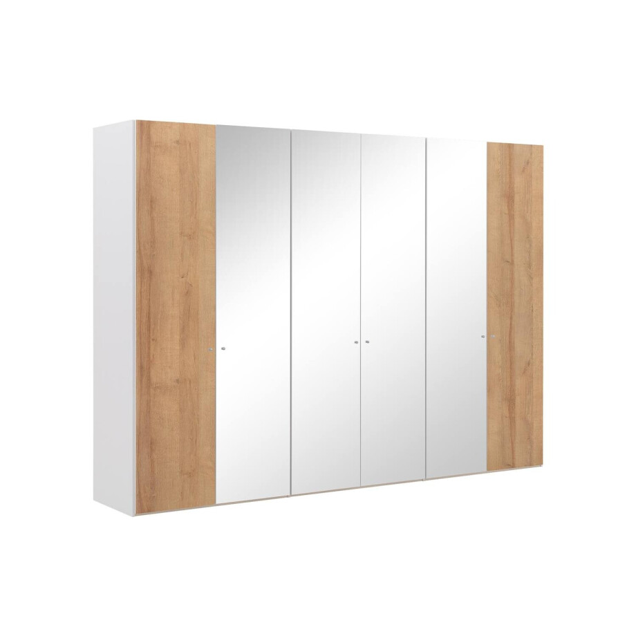 Goossens Kledingkast Easy Storage Ddk, Kledingkast 304 cm breed, 220 cm hoog, 2x draaideur en 4x spiegel draaideur midden Goossens Kledingkast Easy Storage Ddk, Kledingkast 304 cm breed, 220 cm hoog, 2x draaideur en 4x spiegel draaideur midden afbeelding 1