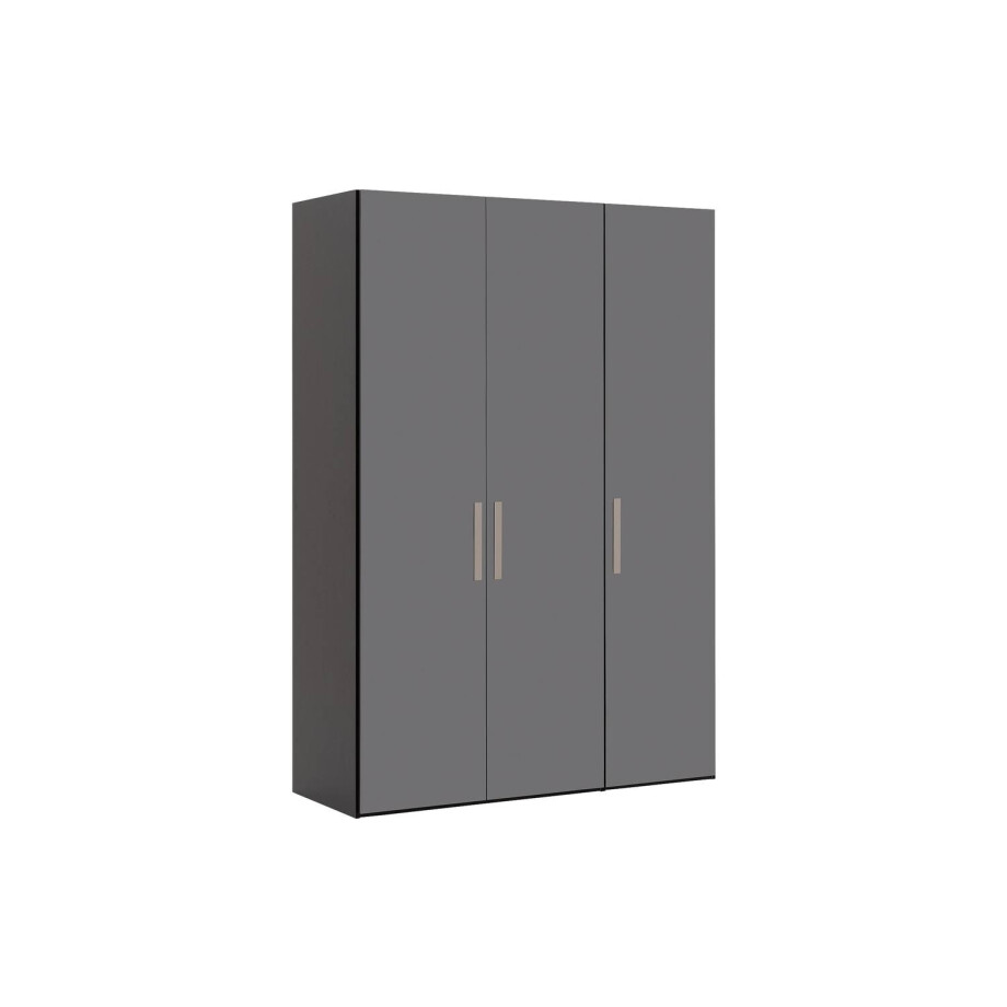 Goossens Kledingkast Easy Storage Ddk, Kledingkast 153 cm breed, 220 cm hoog, 3x glas draaideur afbeelding 1