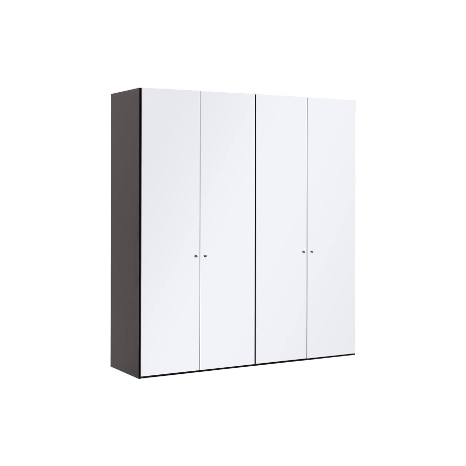 Goossens Kledingkast Easy Storage Ddk, Kledingkast 203 cm breed, 220 cm hoog, 4x glas draaideur afbeelding 1
